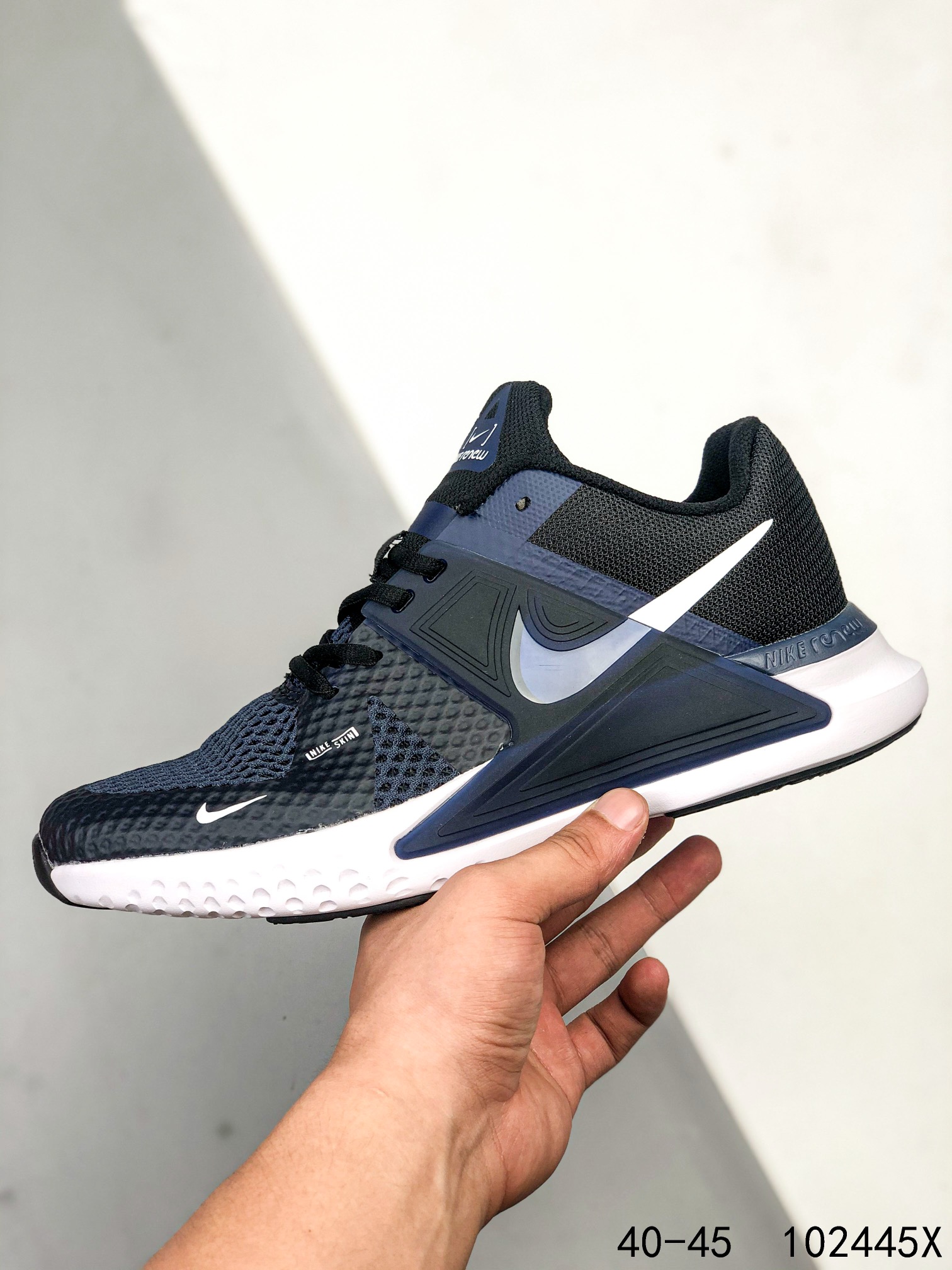 2021 Nike Air Renew Navy Blue White Running Shoes - Click Image to Close